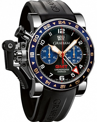 Replica Graham Chronofighter Oversize GMT 2OVGS.B26A Blue Steel watch